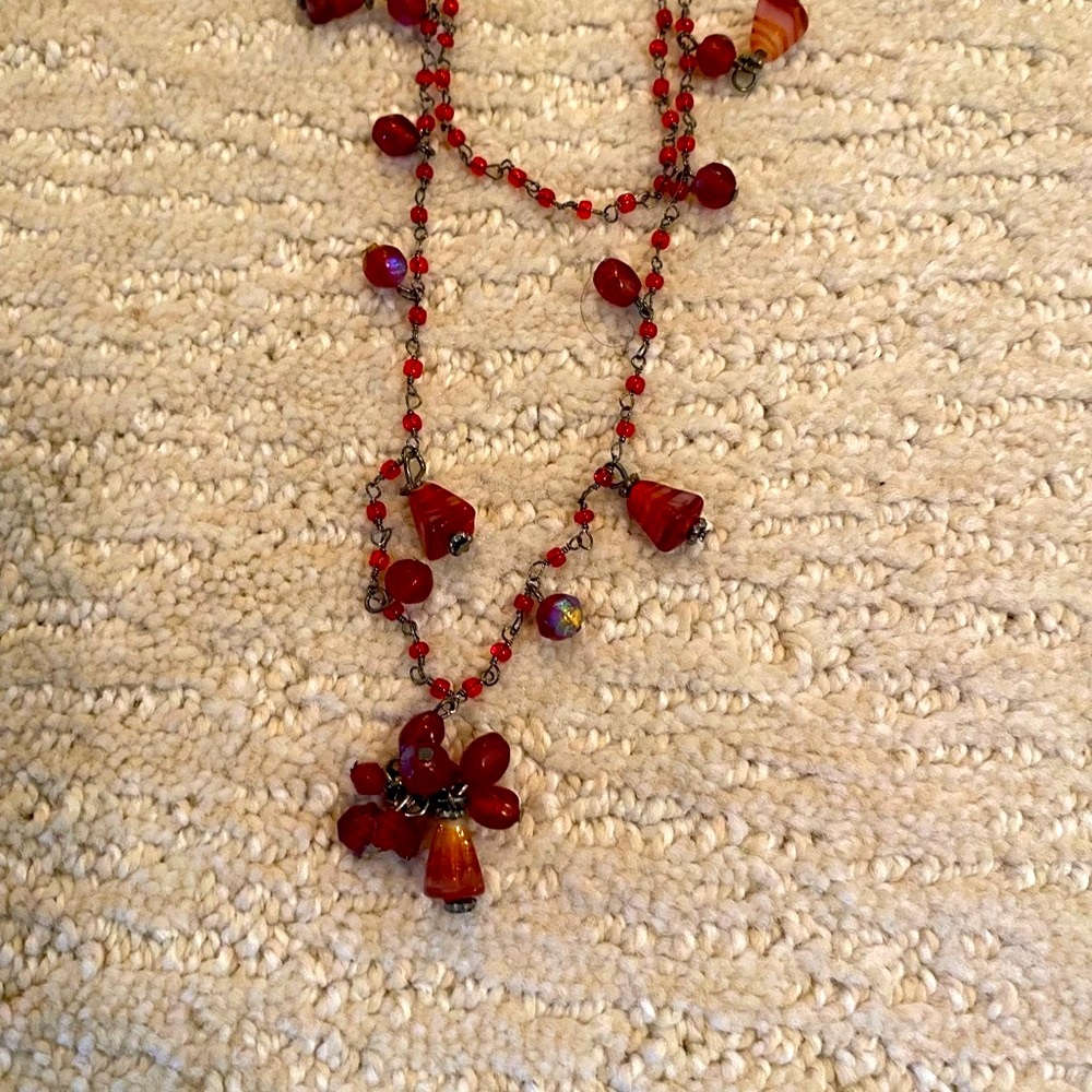 Brand new glass bead necklace